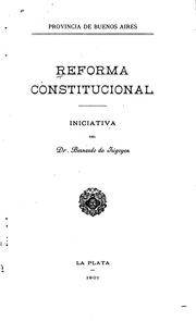Cover of: Reforma constitucional: Iniciativa