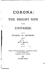 Cover of: Corona: The Bright Side of the Universe. Studies in Optimism