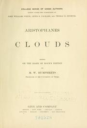 Cover of: Aristophanes Clouds by Aristophanes