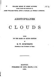 Cover of: Clouds by Aristophanes, Milton Wylie Humphreys