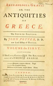 Cover of: Archæologia græca: or, the antiquities of Greece