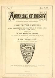 Cover of: Armorial of Jersey by James Bertrand Payne