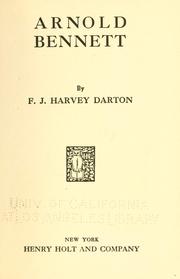 Cover of: Arnold Bennett by Darton, F. J. Harvey