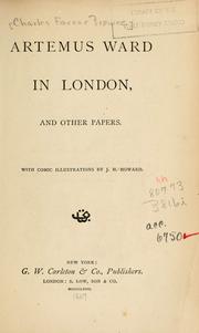 Cover of: Artemus Ward in London | Artemus Ward (Charles Farrar Browne)