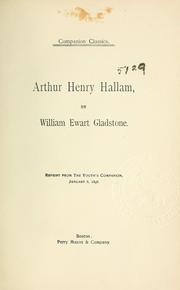 Cover of: Arthur Henry Hallam by William Ewart Gladstone