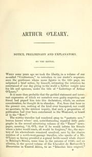 Cover of: Arthur O'Leary: his wanderings and ponderings in many lands. by Charles James Lever