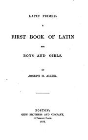 Cover of: Latin Primer: First Book of Latin