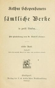 Cover of: Arthur Schopenhauers sämtliche Werke