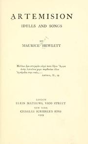 Cover of: Artemision, idylls and songs