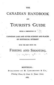 Cover of: The Canadian Handbook and Tourist's Guide: Giving a Description of Canadian Lake and River ...