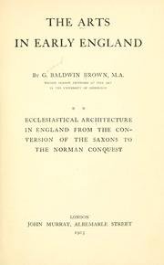 Cover of: The arts in early England by Gerard Baldwin Brown