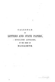 Cover of: Calendar of Letters and State Papers Relating to English Affairs [of the ...