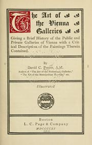 Cover of: art of the Vienna galleries.