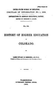 Cover of: Circular of Information of the Bureau of Education, for ... by United States Bureau of Education, United States Bureau of Education