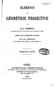 Cover of: Éléments de géométrie projective