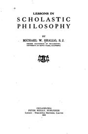 Cover of: Lessons in Scholastic Philosophy
