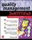 Cover of: Quality management demystified