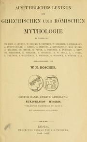 Cover of: Ausführliches Lexikon der griechischen und römischen Mythologie. by Wilhelm Heinrich Roscher