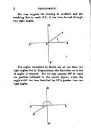 Cover of: An Elementary Treatise on Plane Trigonometry