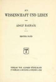 Aus Wissenschaft und Leben by Adolf von Harnack