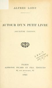 Cover of: Autour d'un petit livre