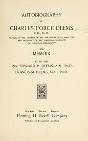 Cover of: Autobiography of Charles Force Deems ...