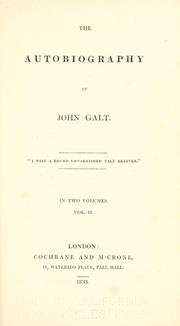 Cover of: The autobiography of John Galt. by John Galt