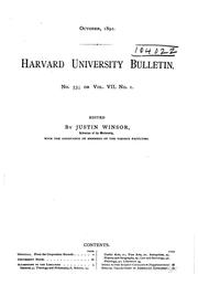 Cover of: Harvard University bulletin