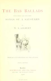 Cover of: The Bab ballads by W. S. Gilbert