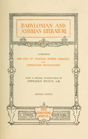 Cover of: Babylonian and Assyrian literature by with a special introd. by Epiphanius Wilson.