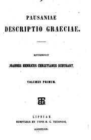 Cover of: Pausaniae descriptio graeciae by Pausanias, Johann Heinrich Christian Schubart