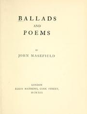 Cover of: Ballads and poems.