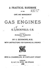Cover of: A Practical Handbook on the Care and Management of Gas Engines by Georg Lieckfeld