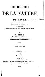 Cover of: Philosophie de la nature, de Hegel