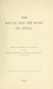 Cover of: The battle and the ruins of Cintla.