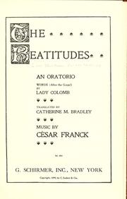 Cover of: Beatitudes: an oratorio