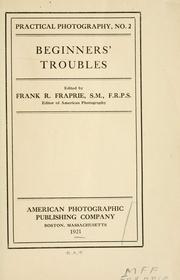 Cover of: Beginners' troubles