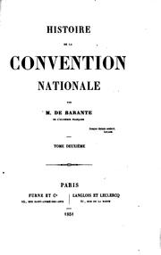 Cover of: Histoire de la Convention nationale by A. G. P. Bruguiére de Barante