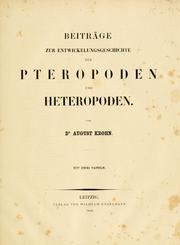 Cover of: Beiträge zur Entwickelungsgeschichte der Pteropoden und Heteropoden