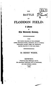 Cover of: The Battle of Floddon Field: A Poem of the Sixteenth Century. With the Various Readings of the ...