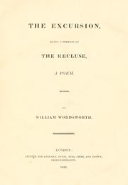 Cover of: The excursion by William Wordsworth