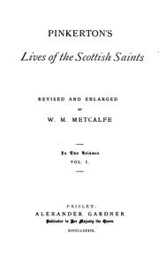 Cover of: Pinkerton's Lives of the Scottish Saints