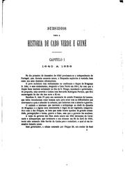Cover of: Subsidios para a historia de Cabo Verde e Guiné: memoria apresentada á ... by Christiano José de Senna Barcellos , Academia das Ciências de Lisboa.