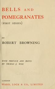 Cover of: Bells and pomegranates: first series