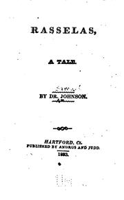 Cover of: Rasselas: A Tale ... by Samuel Johnson