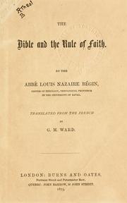 Cover of: Bible and the rule of faith