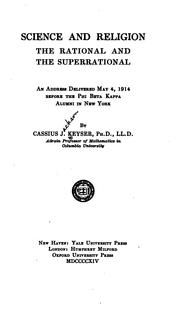 Cover of: Science and Religion, the Rational and the Superrational: An Address ...