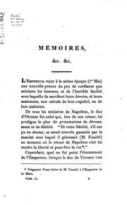 Cover of: Mémoires pour servir à l'histoire de la vie privée, du retour, et de règne ... by Pierre Alexandre Édouard Fleury de Chaboulon, Fleury de Chaboulon