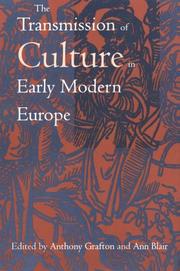 Cover of: The Transmission of Culture in Early Modern Europe