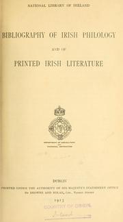 Cover of: Bibliography of Irish philology and of printed Irish literature ...